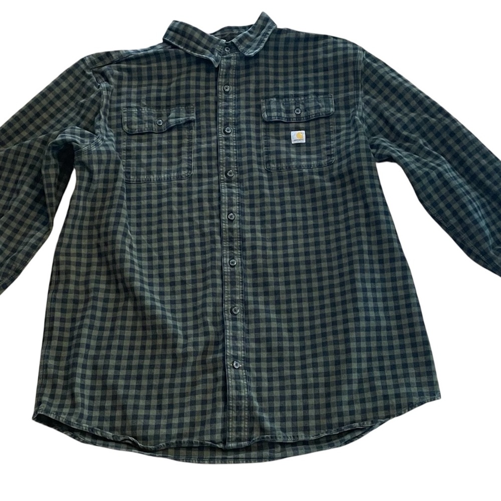 Carhartt Loose Fit‎ Heavyweight Plaid Flannel Long-Sleeve Shirt